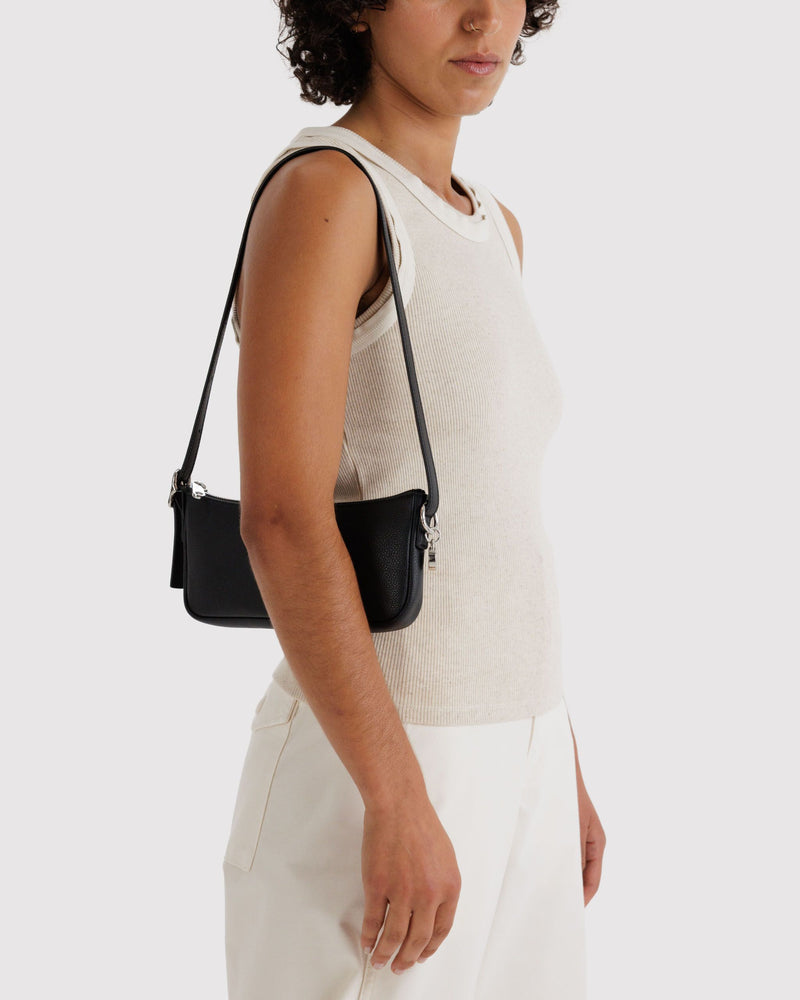 BAGGU  Recycled Leather Pochette - Black