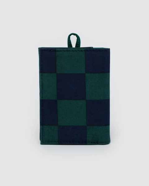 BAGGU.com Cases & Sleeves Snap Wallet - Navy Green Check