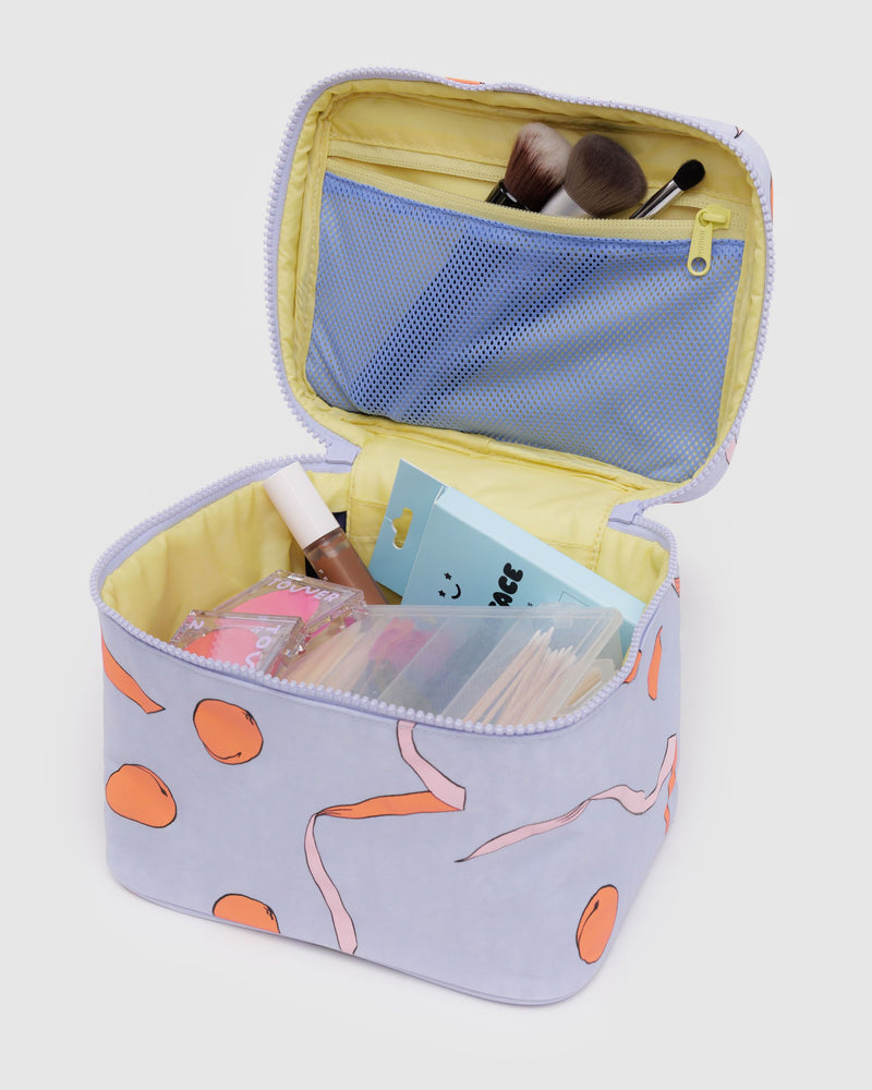 BAGGU  Large Cosmetic Case - Apricots & Ribbons