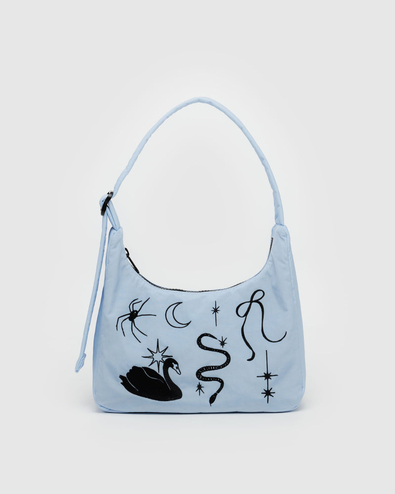 BAGGU  Mini Nylon Shoulder Bag - Embroidered Ballet Icons