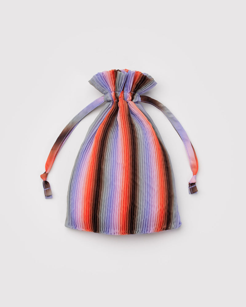 BAGGU  Pleated Baggu - Gradient Stripe Poppy & Lilac