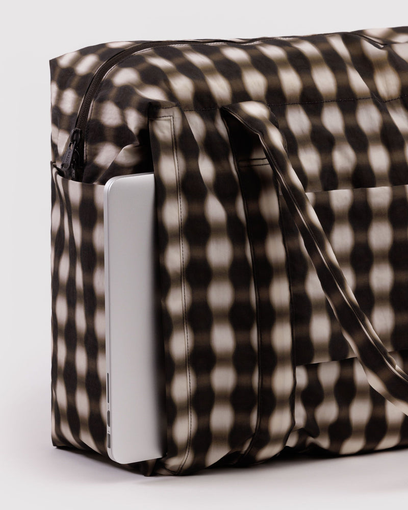 BAGGU  Cloud Carry-on - Blurred Gingham Brown