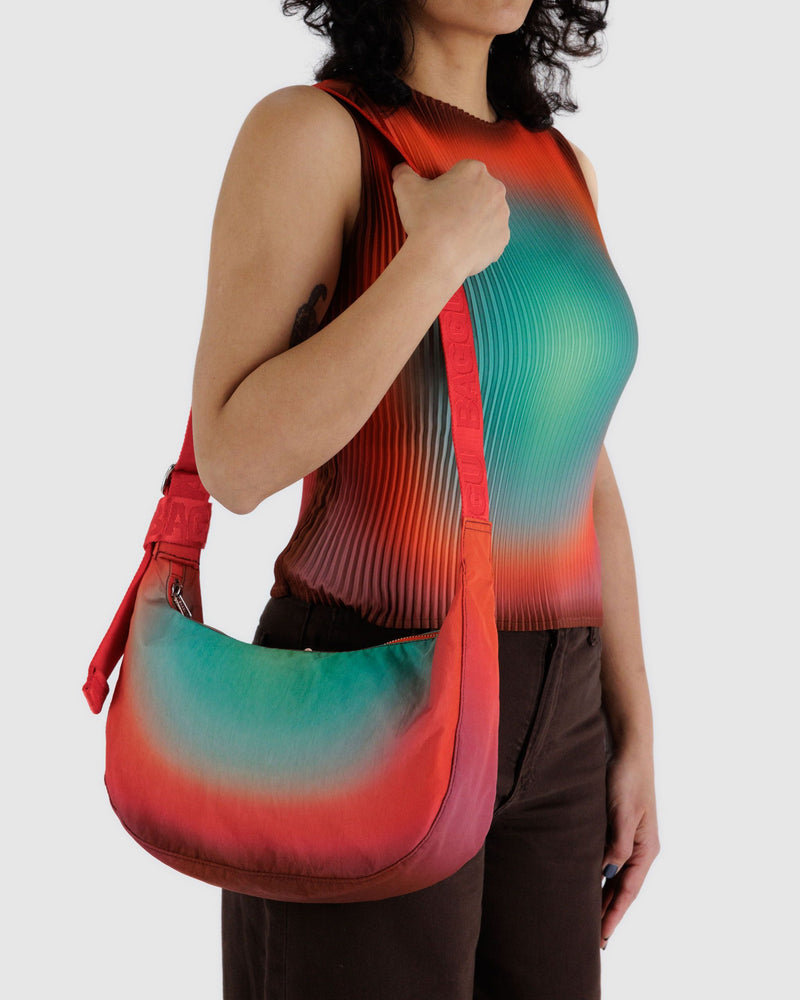 BAGGU Crossbody Bags Medium Nylon Crescent Bag - Rain