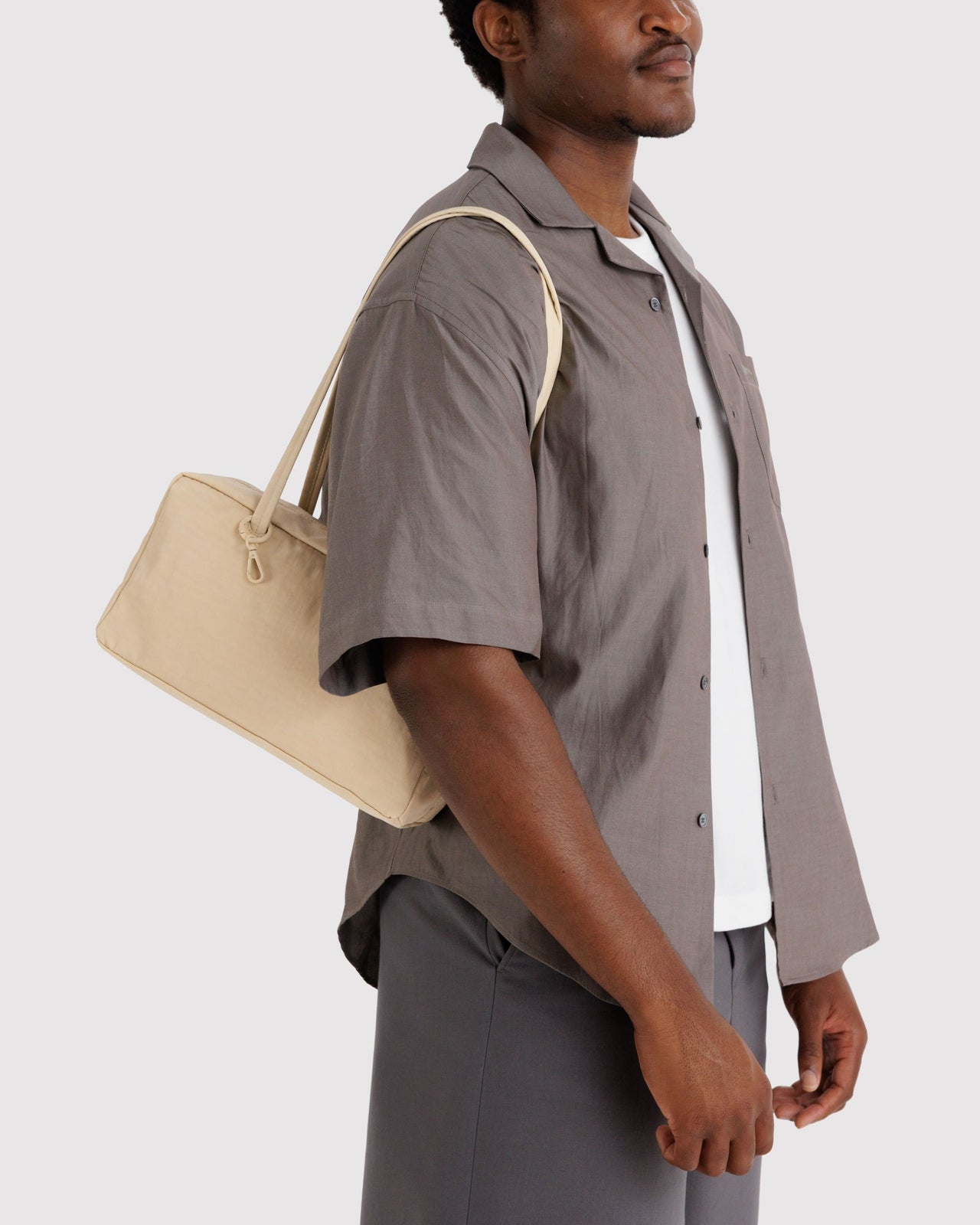 Nylon Bowler Bag - Custard
