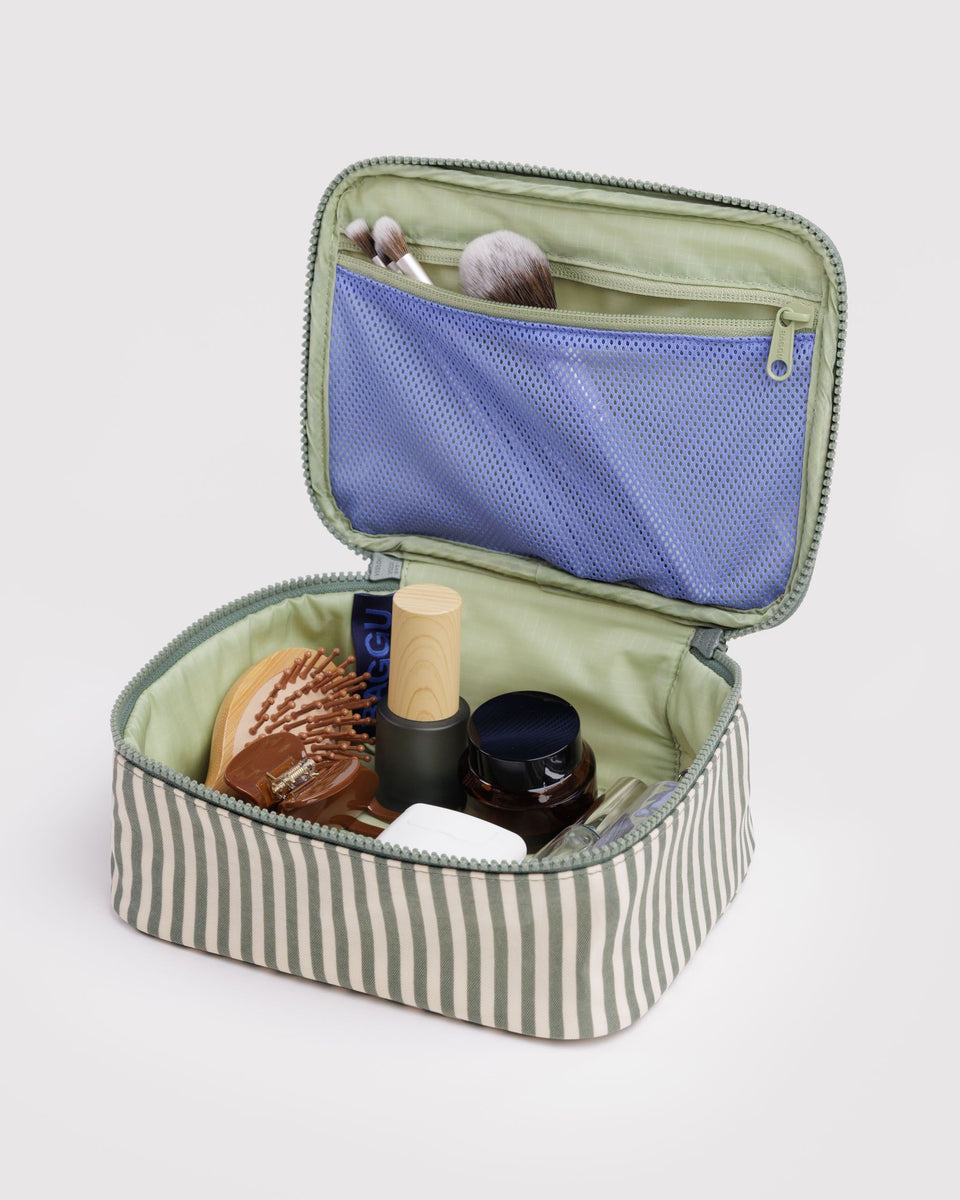 BAGGU Products Small Cosmetic Case - Sage Stripe