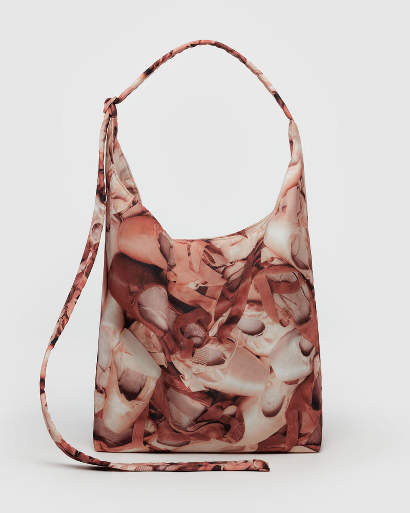 BAGGU Crossbody Bags Large Nylon Sling - Pointe Shoe