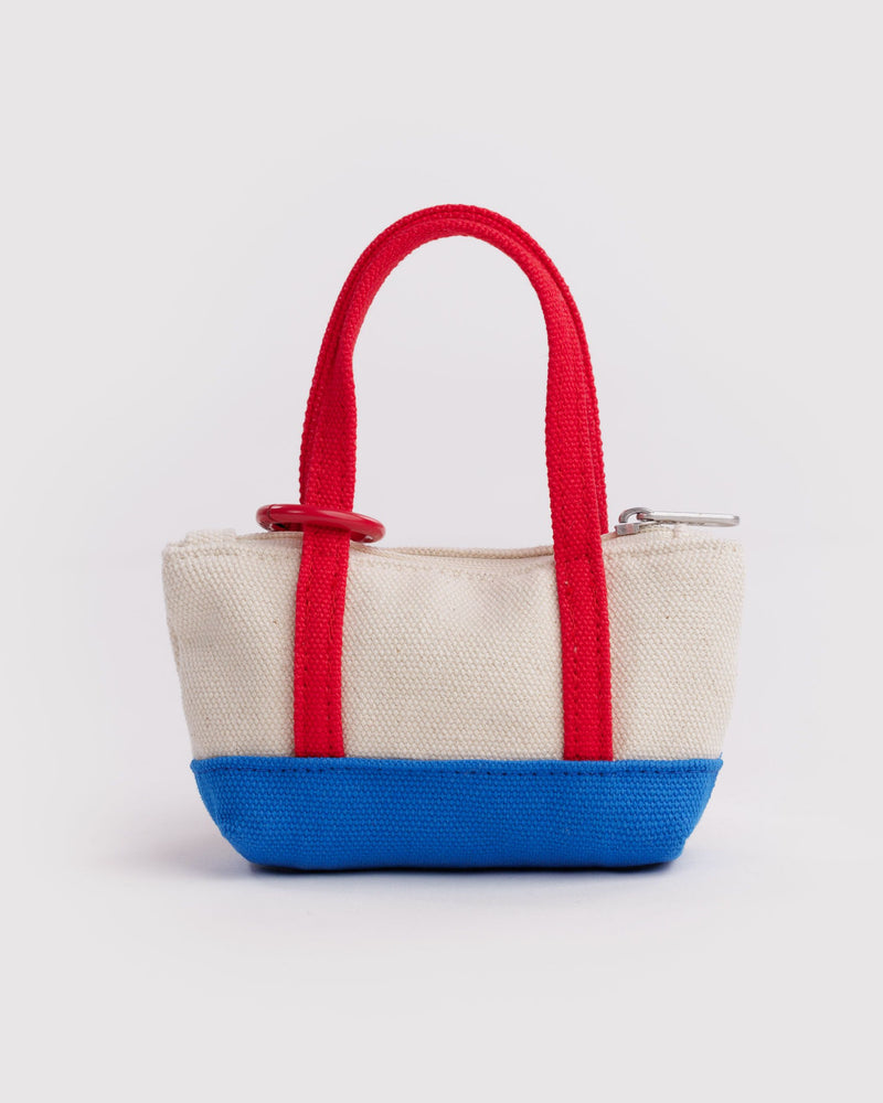 BAGGU  MoMA Tote Charm - Red/ Blue