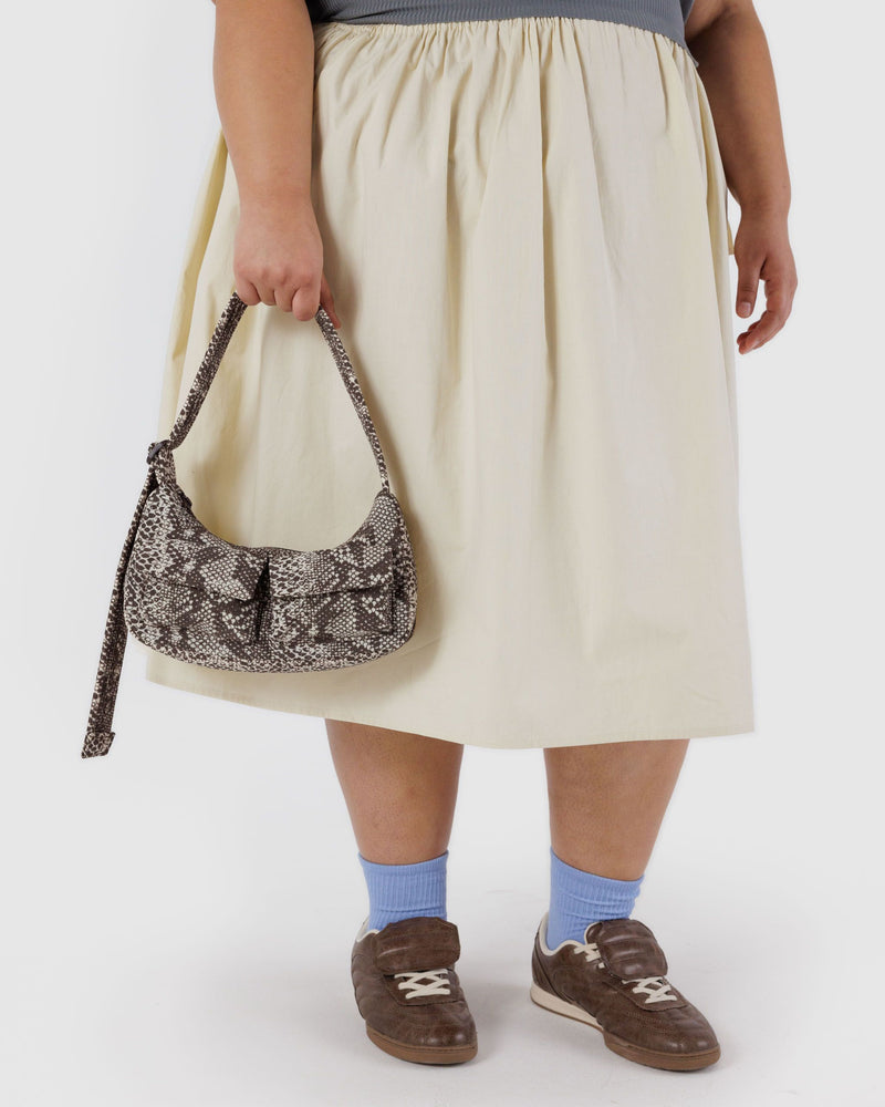 BAGGU  Cargo Shoulder Bag - Snakeskin