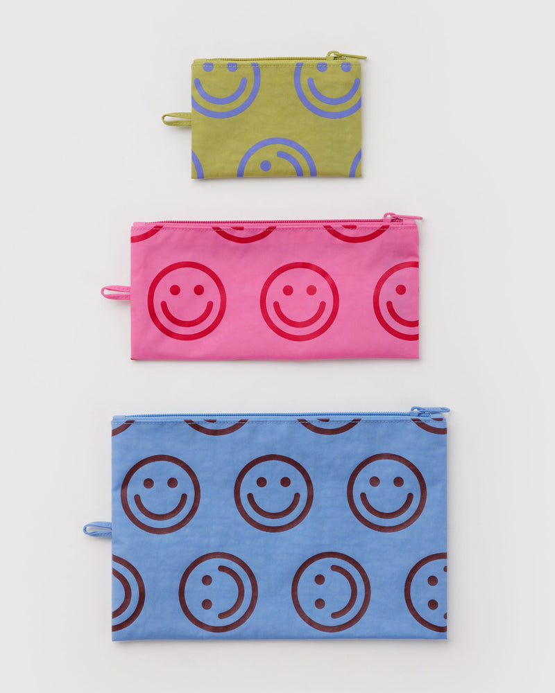 BAGGU Flat Pouch Set Flat Pouch Set - Pop Happy Mix