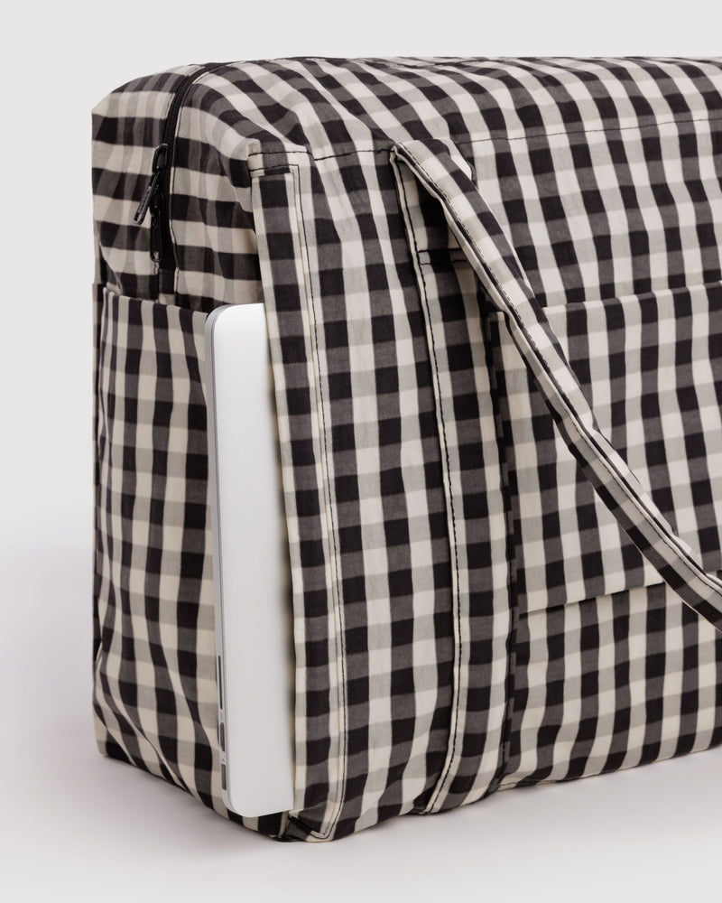 BAGGU  Cloud Carry-on - Black and Cream Gingham