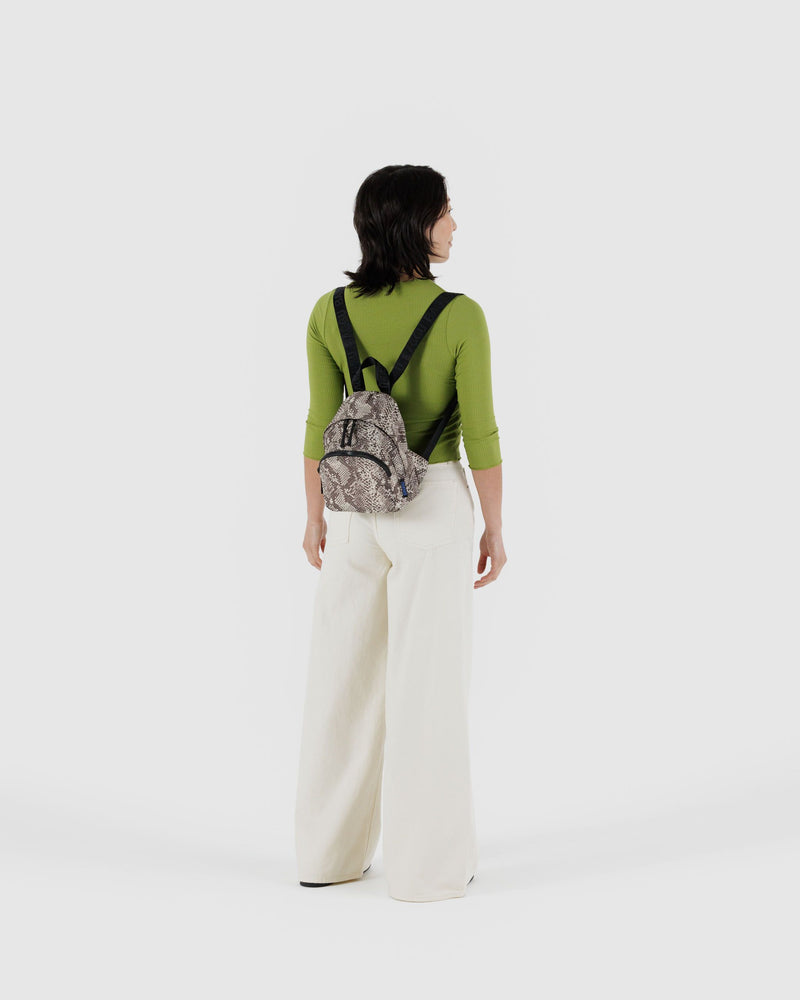 BAGGU  Mini Nylon Backpack - Snakeskin