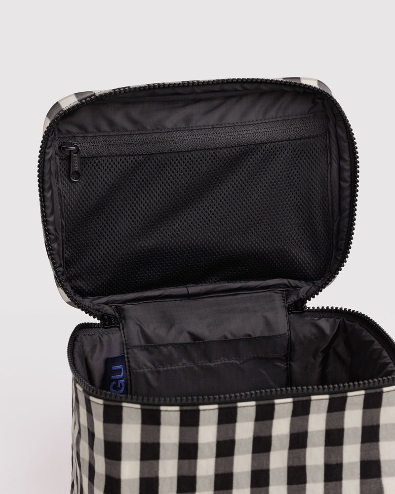BAGGU ALL PRODUCTS (except Sandy Liang) Large Cosmetic Case - Black and Cream Gingham