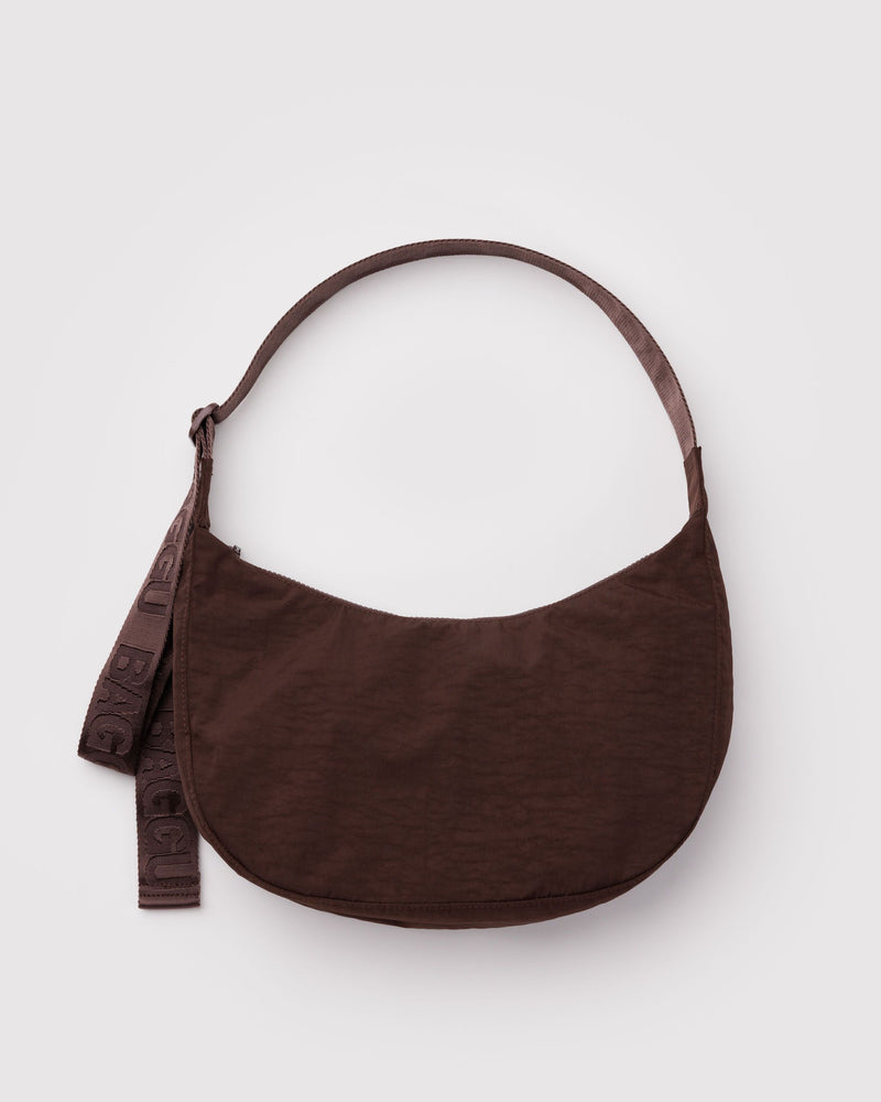 BAGGU New Arrivals Medium Nylon Crescent Bag - Coffee