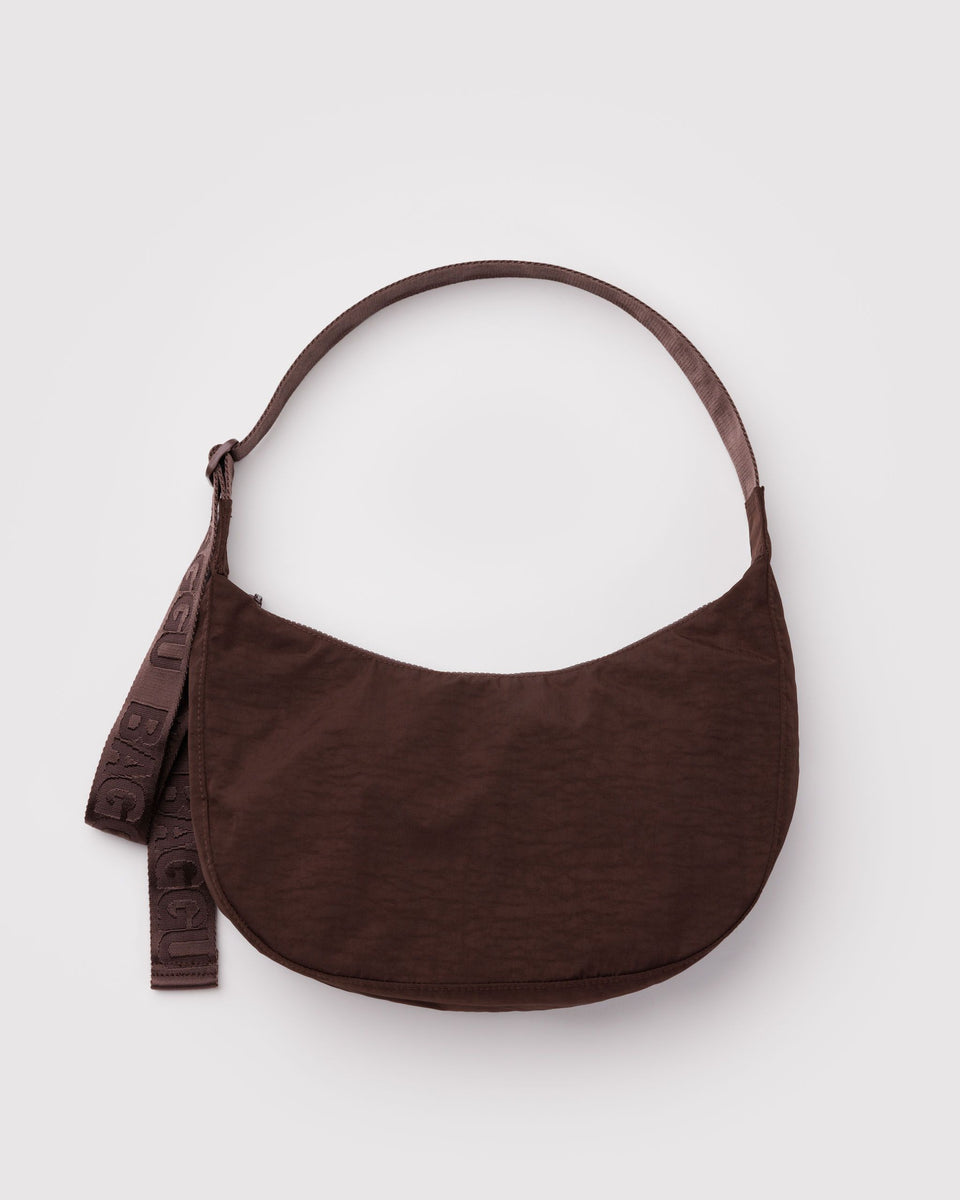 BAGGU Products Medium Nylon Crescent Bag - Coffee