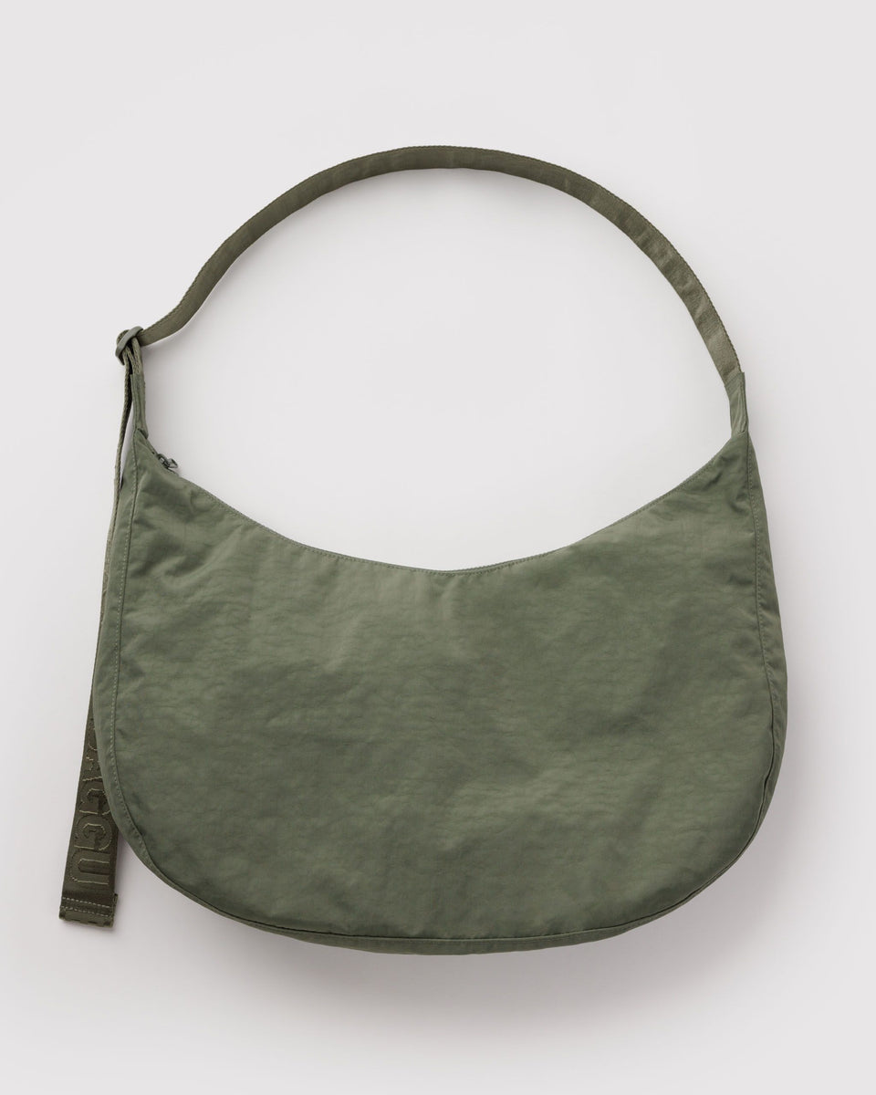 BAGGU Large Nylon Crescent Bag Large Nylon Crescent Bag - Caper