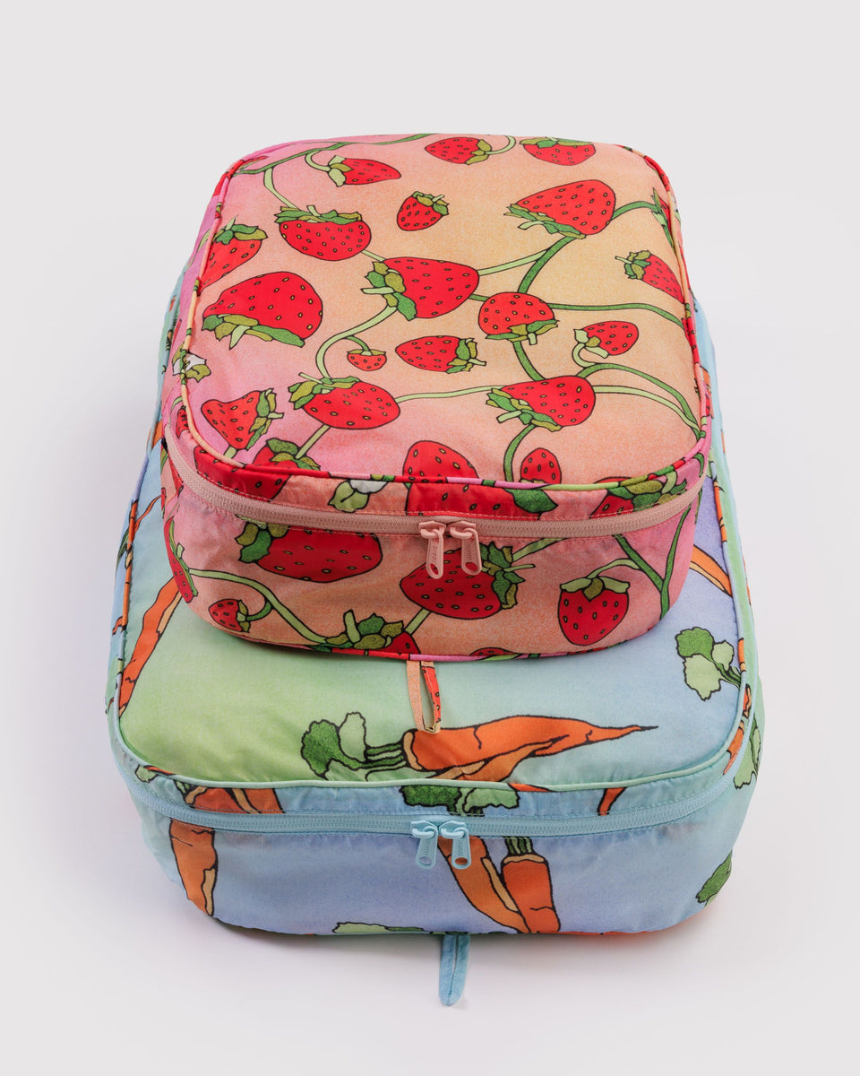 BAGGU Products Large Packing Cube Set - Carrots & Berries