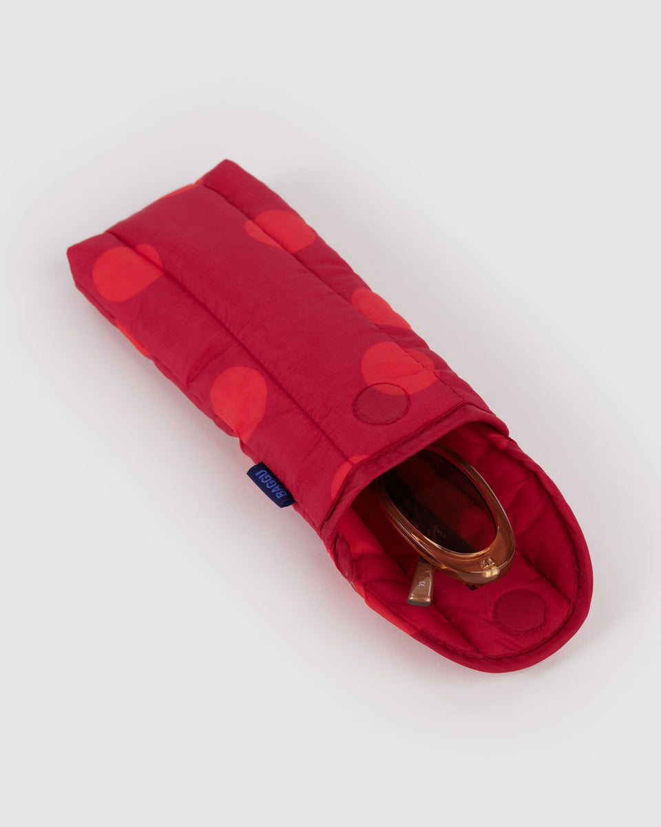 BAGGU Accessories Puffy Glasses Sleeve - Red Polka Dot