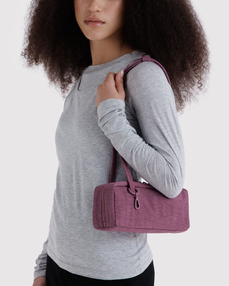 BAGGU  Small Nylon Bowler Bag - Wild Plum