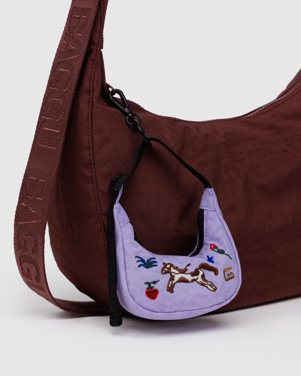 BAGGU.com Cases & Sleeves Crescent Bag Charm - Embroidered Pony