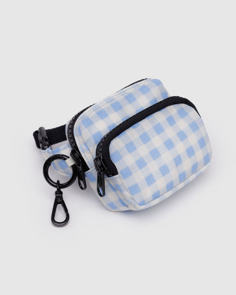 BAGGU.com Cases & Sleeves Fanny Pack Charm - Light Blue Gingham