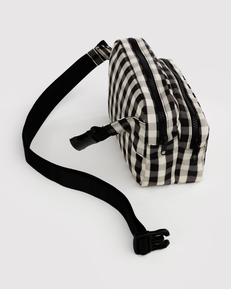 BAGGU The Sport Collection Fanny Pack - Black and Cream Gingham