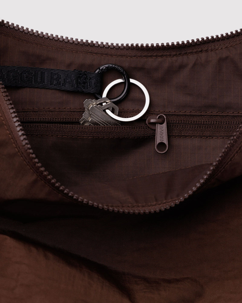 BAGGU New Arrivals Medium Nylon Crescent Bag - Coffee