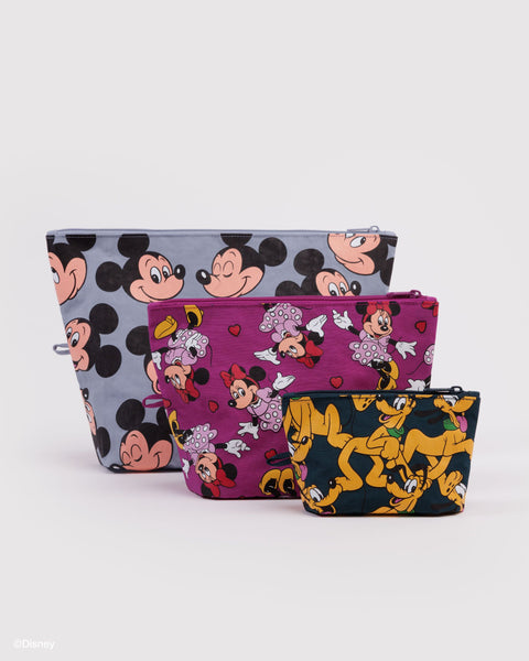 BAGGU Travel Go Pouch Set - Mickey, Minnie, & Pluto