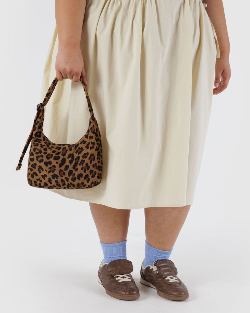 BAGGU  Mini Nylon Shoulder Bag - Leopard