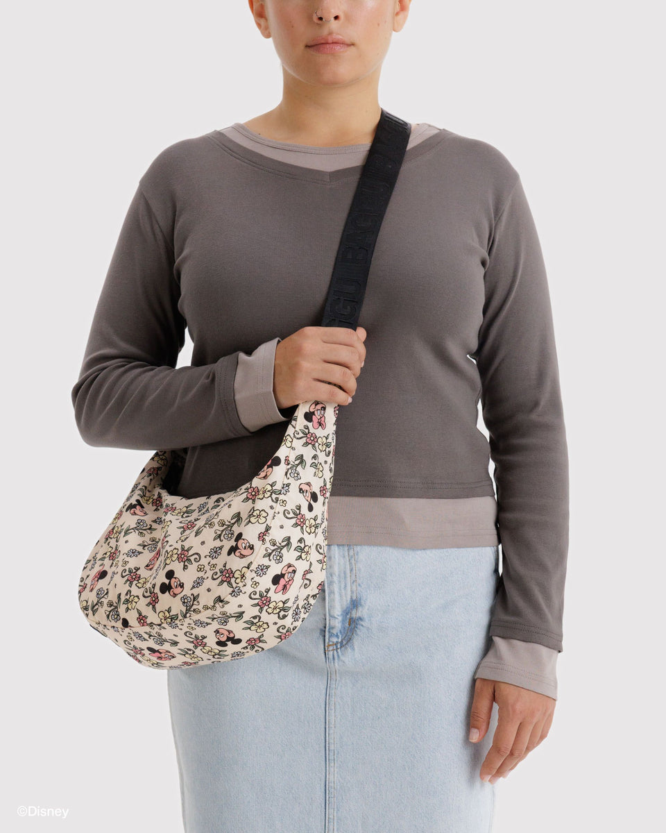 BAGGU New Arrivals Medium Nylon Crescent Bag - Storybook Floral