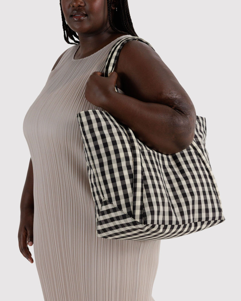 BAGGU Cloud Bag Cloud Bag - Black and Cream Gingham