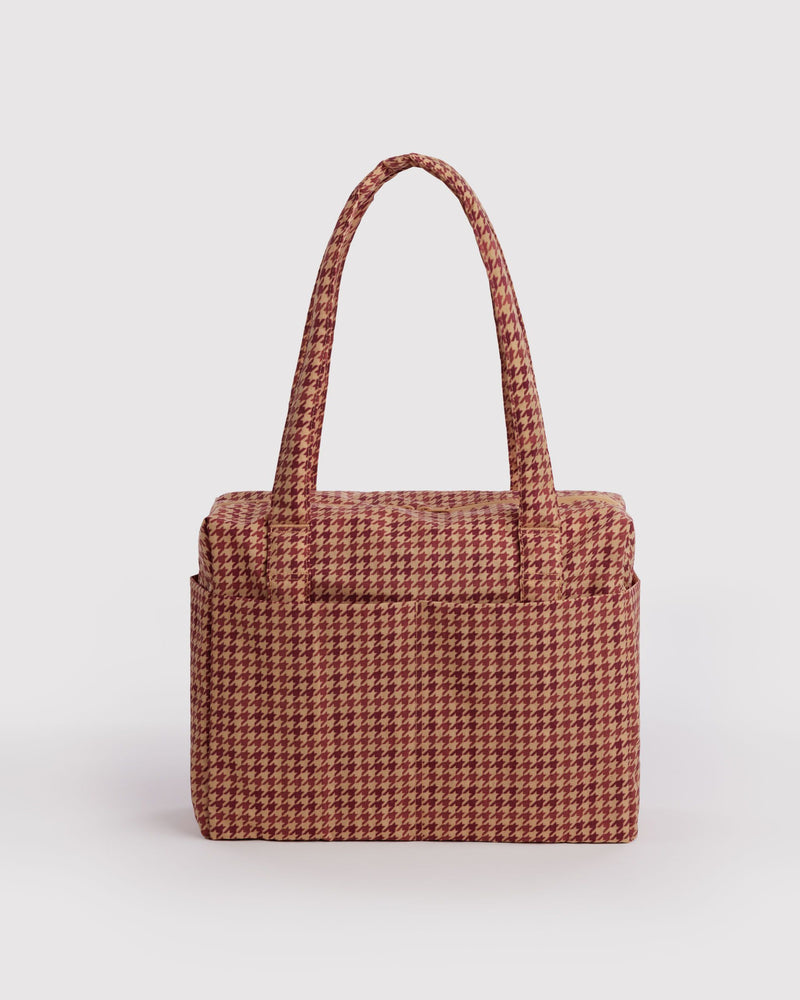 BAGGU  Small Cloud Carry-On - Tan Houndstooth