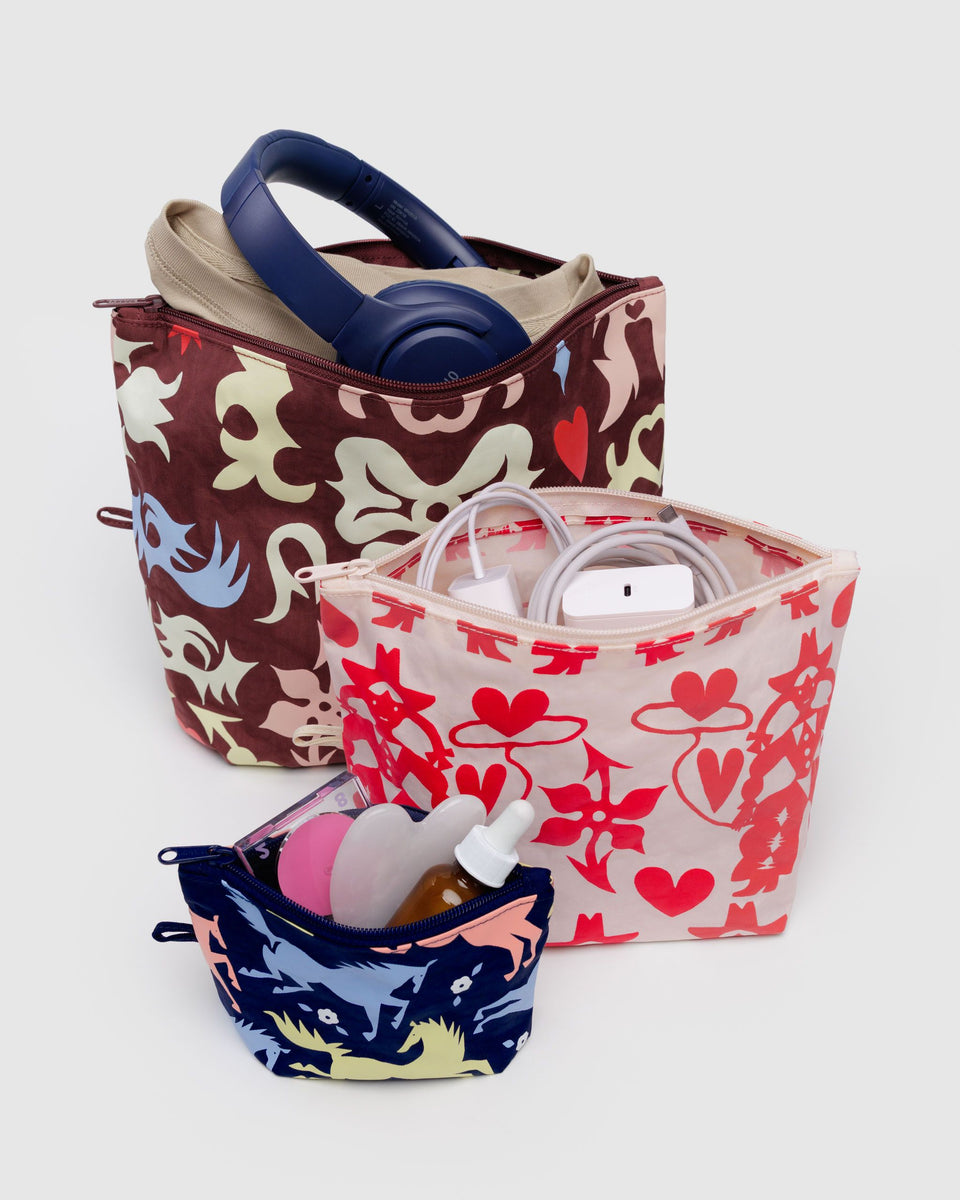 BAGGU Pouches Go Pouch Set - Western Cut Outs