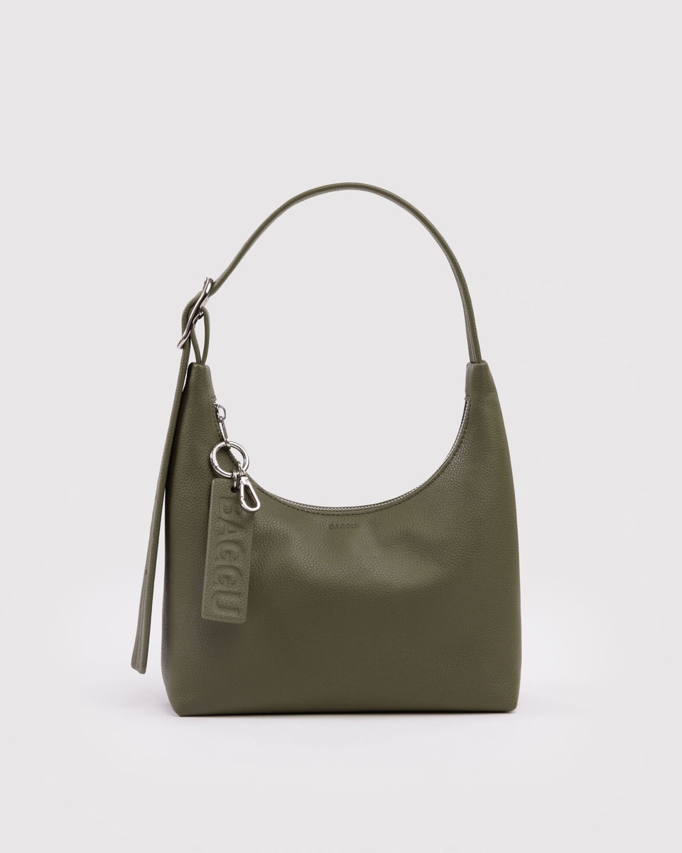 BAGGU Products Mini Recycled Leather Shoulder Bag - Loden