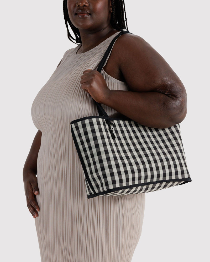 BAGGU  Medium Nylon Reversible Tote - Black Mix