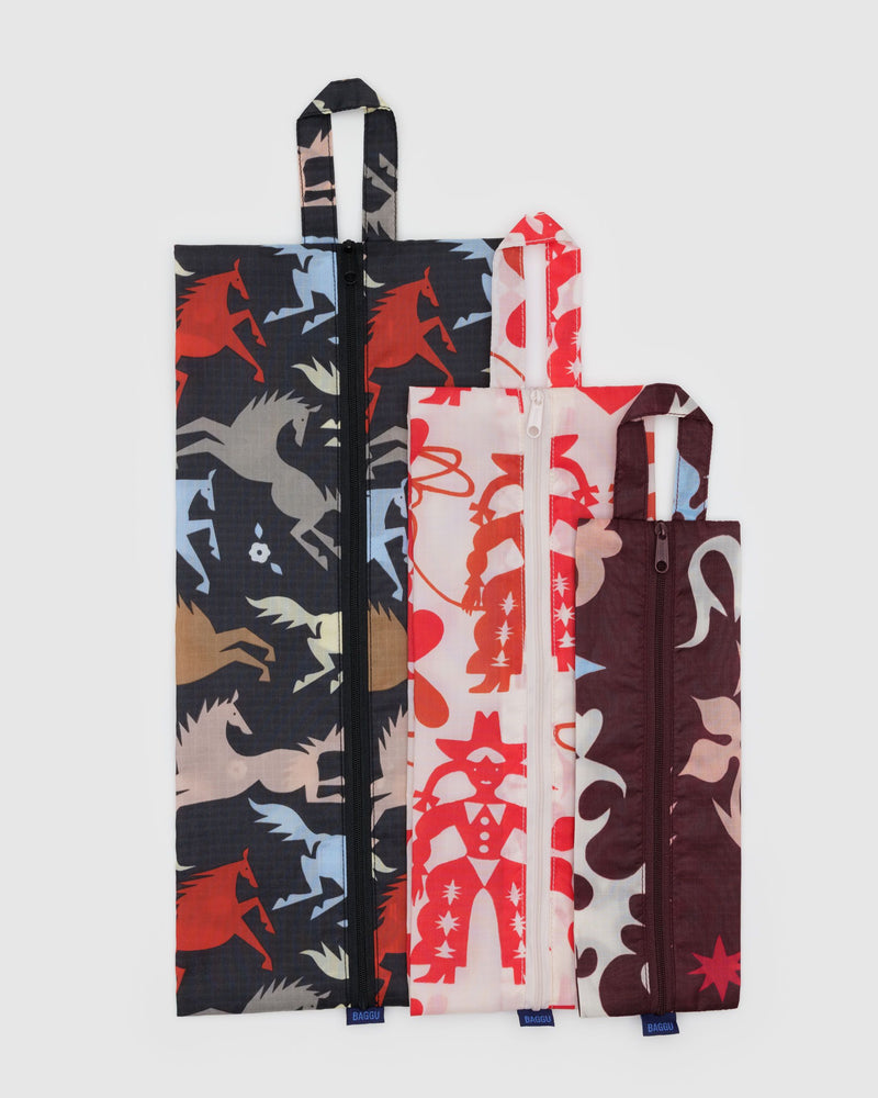 BAGGU Pouches 3D Zip Set - Western Cut Outs