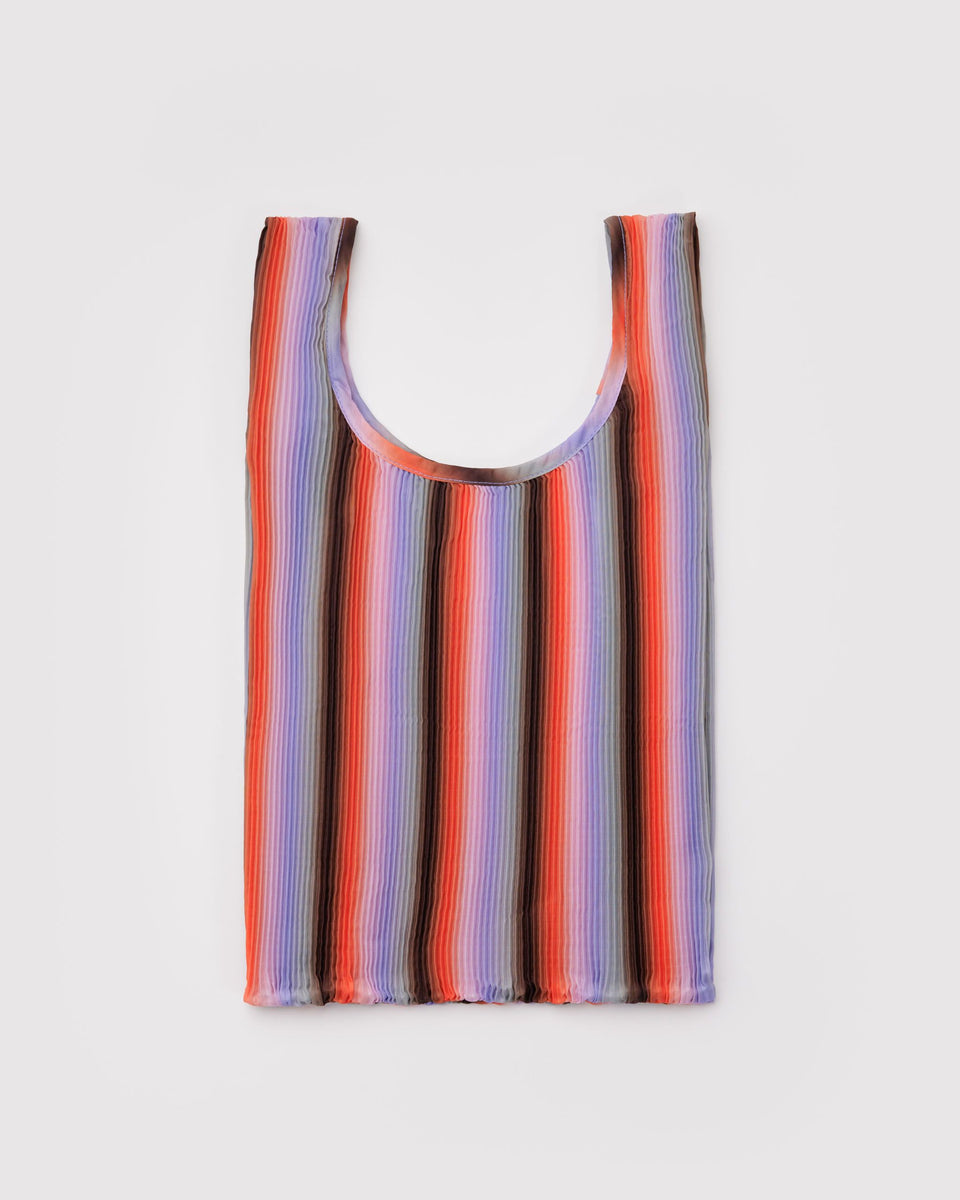 BAGGU Products Pleated Baggu - Gradient Stripe Poppy & Lilac