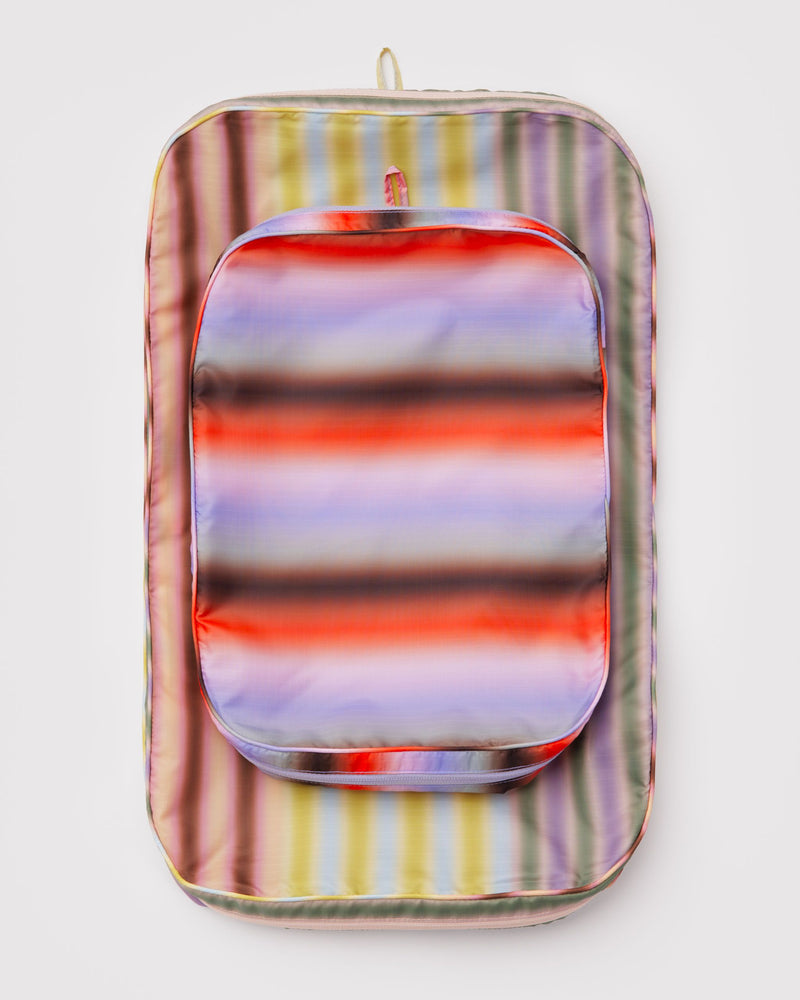 BAGGU  Large Packing Cube Set - Gradient Stripes