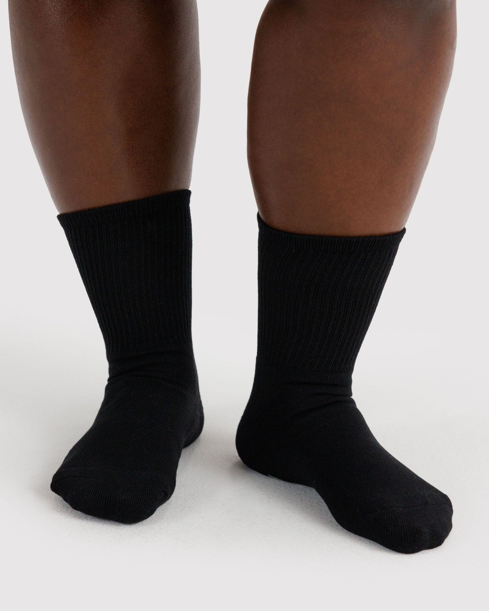 BAGGU Returnly Test Ribbed Sock - Black