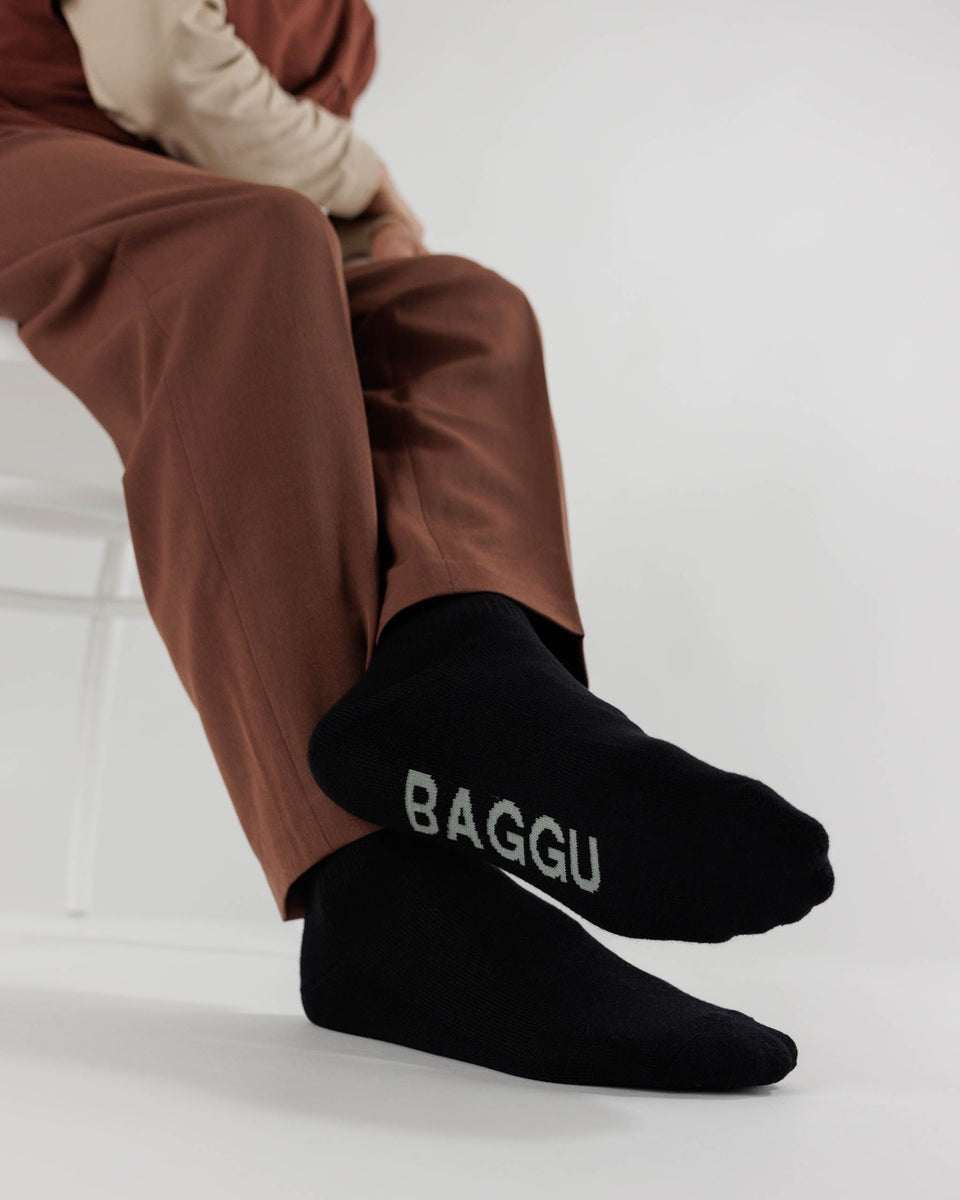 BAGGU Products Ribbed Sock - Black