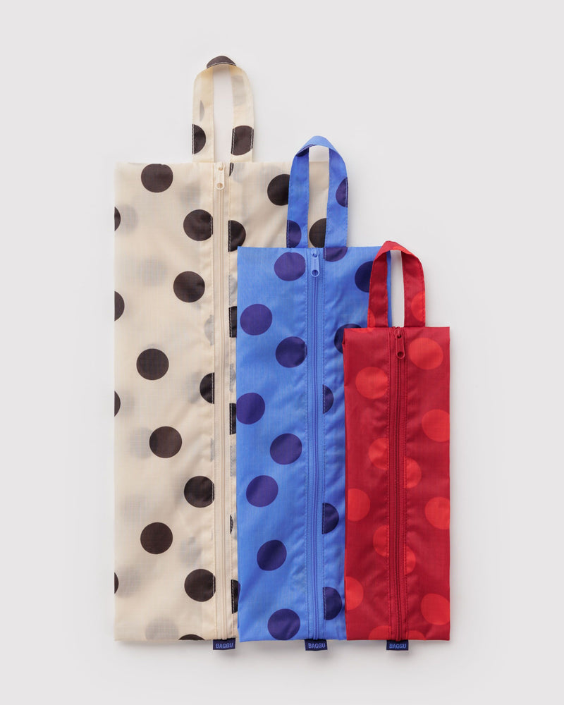 BAGGU  3D Zip Set - Polka Dot Mix