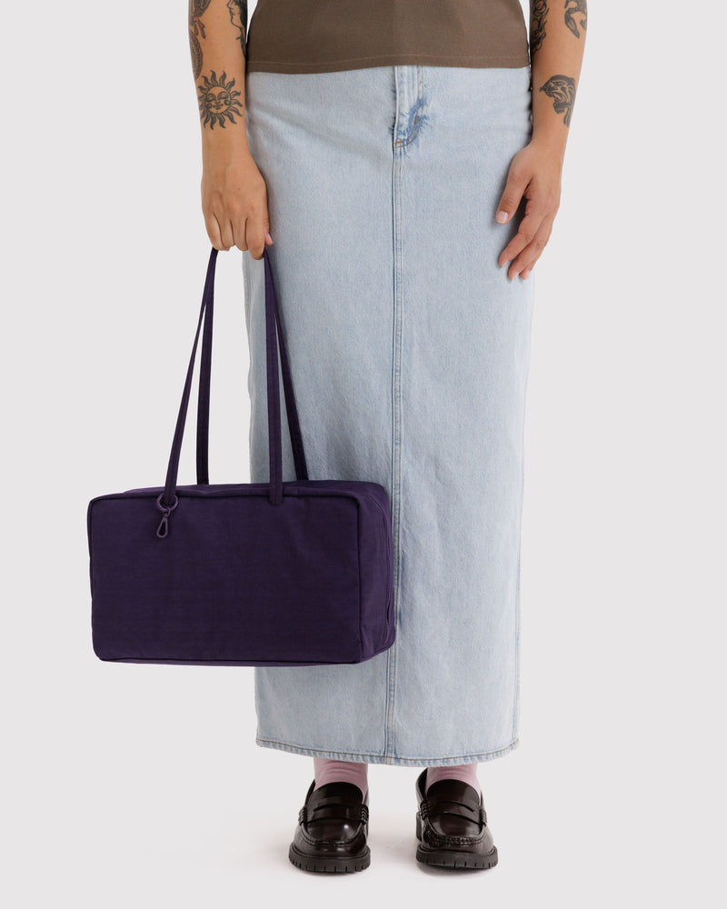 BAGGU  Medium Nylon Bowler Bag - Fig