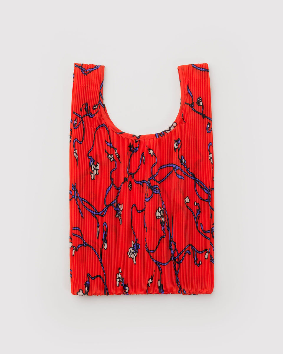 BAGGU Holiday 25 Pleated Baggu - Red Snapdragon