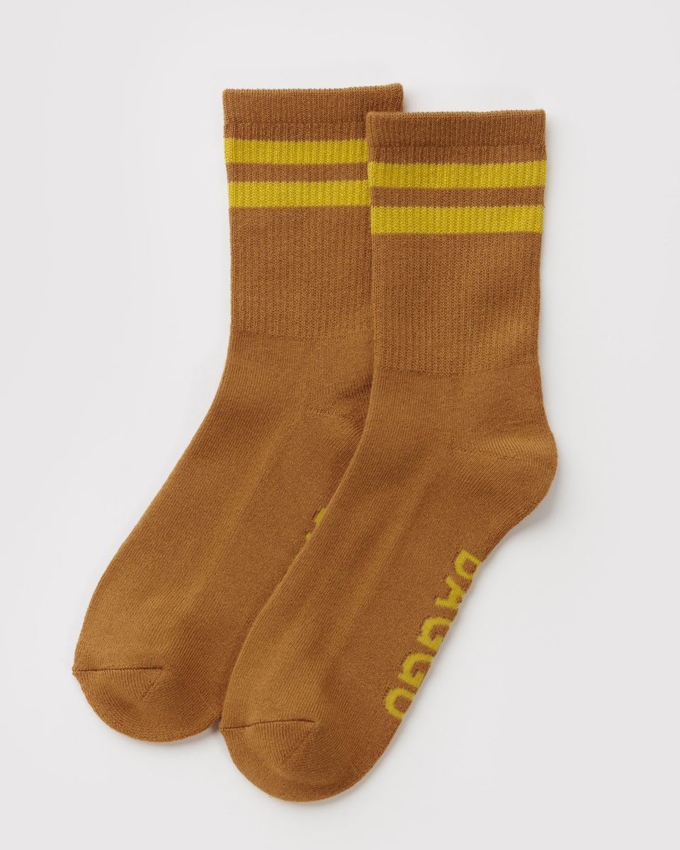 BAGGU Socks - Baggu Functions ONLY Ribbed Sock - Toffee Stripe