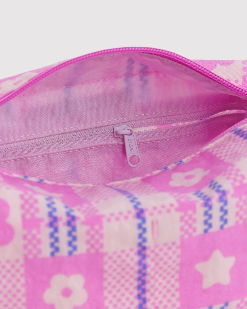 BAGGU  Dopp Kit - Market Plaid Pink