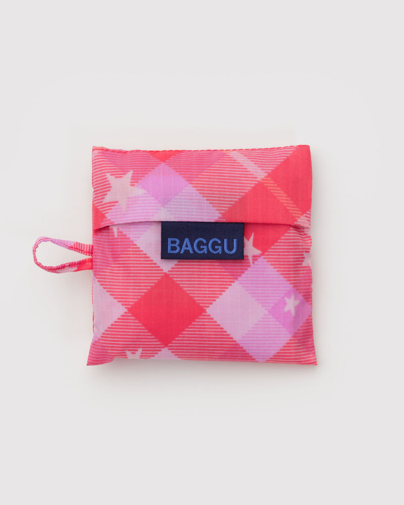 BAGGU.com Reusable Bags Baby Baggu - Pink Star Plaid