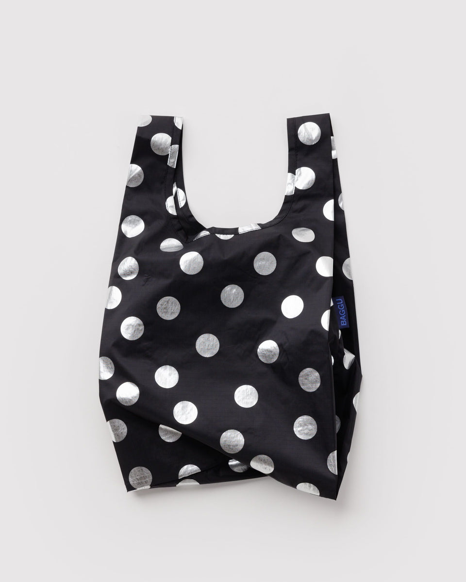BAGGU ALL PRODUCTS Baby Baggu - Silver Metallic Polka Dot