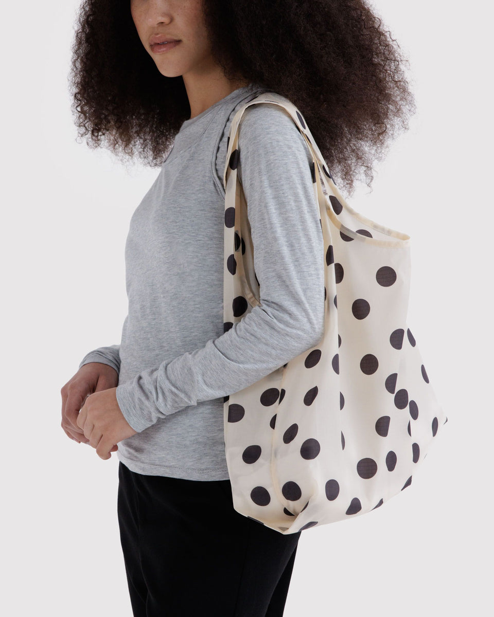 BAGGU Reusable Bags Standard Baggu - Cream and Black Polka Dot