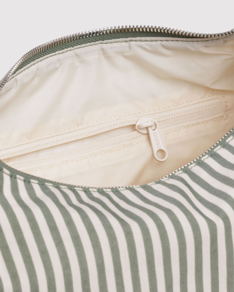 BAGGU  Nylon Meringue Bag - Sage Stripe