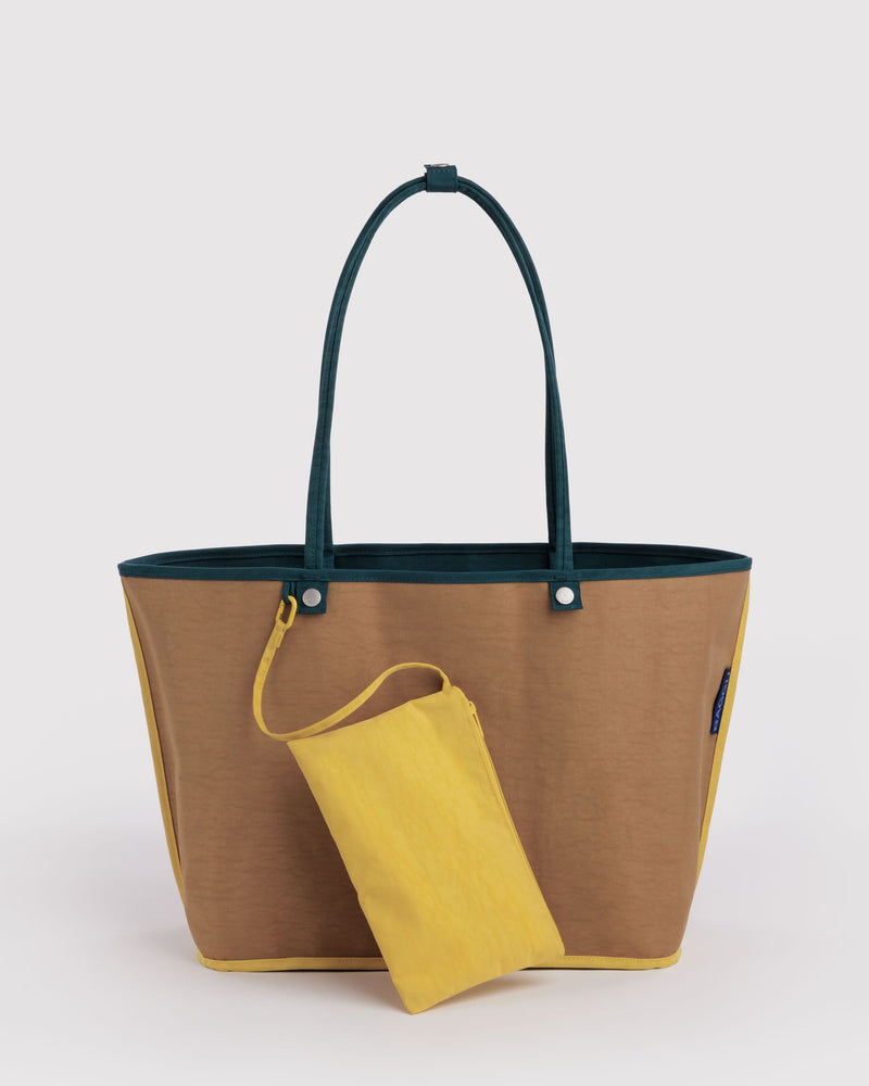 BAGGU  Large Nylon Reversible Tote - Deep Sea Mix