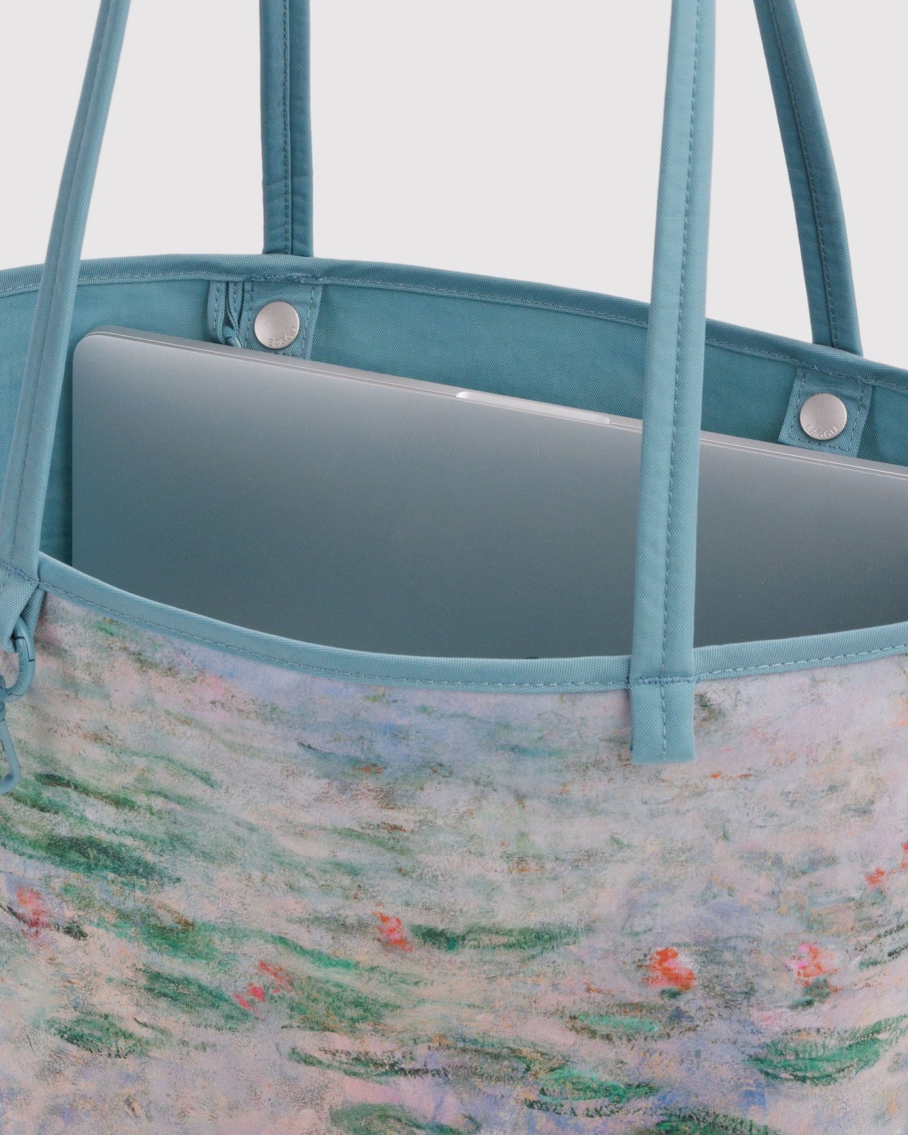 Medium Nylon Reversible Tote - Water Lilies Claude Monet